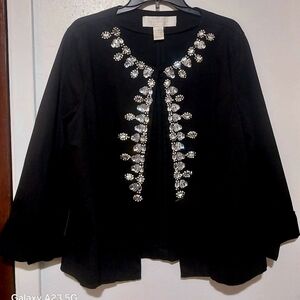 American Glamour,Badgly Mischka Rhinstone Blouse